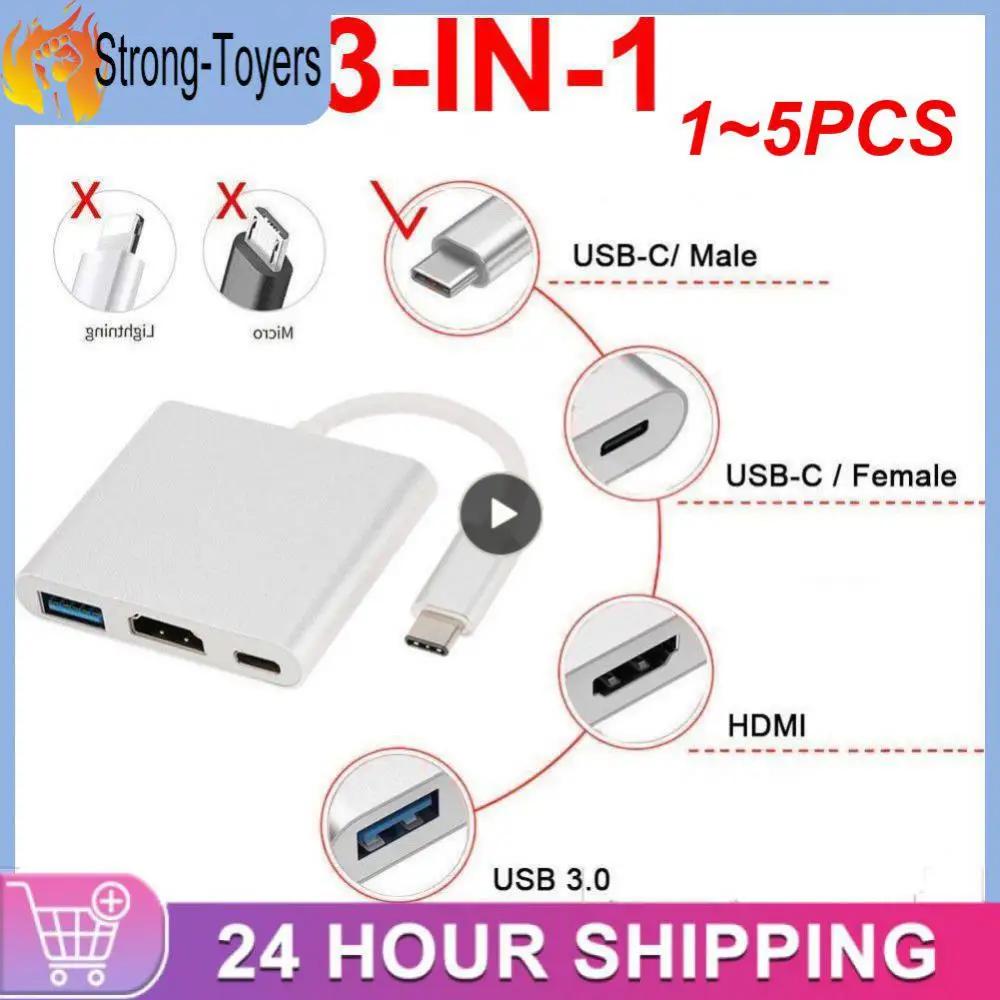 USB CŸ to HDMI ȣȯ 1080P USB C  , USB 3.1 Ʈ 3 CŸ ġ, 1-5 